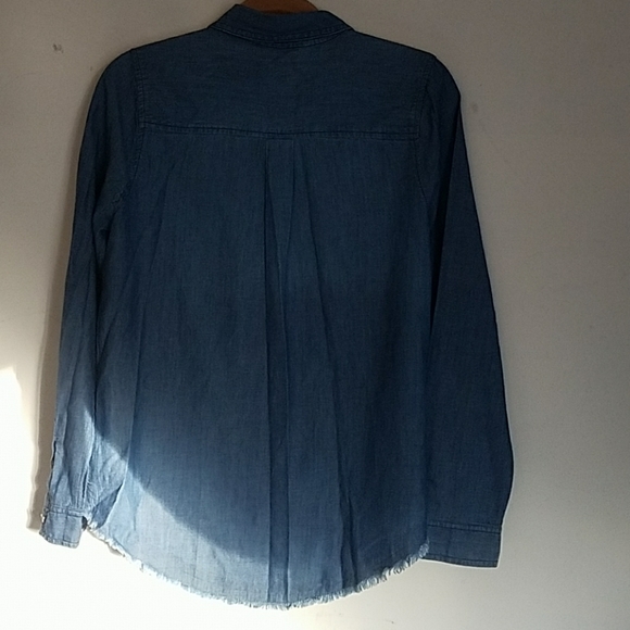 Melrose and Market button blouse Chambray S blue - Picture 6 of 7